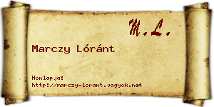Marczy Lóránt névjegykártya